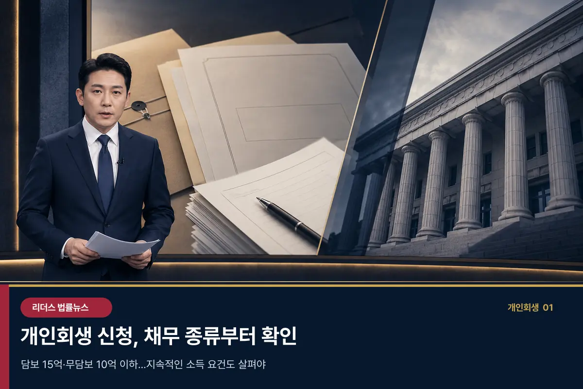 개인회생 신청, 채무 종류부터 확인