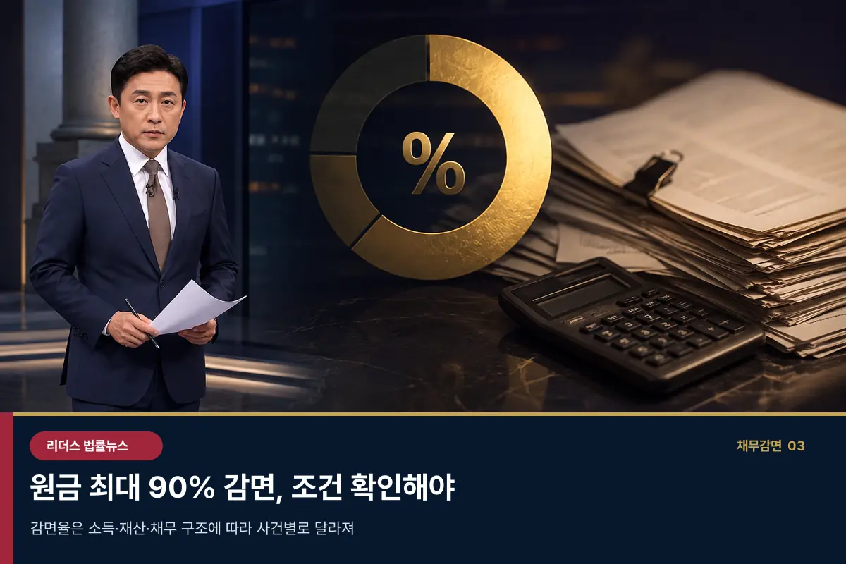원금 최대 90% 감면, 조건 확인해야