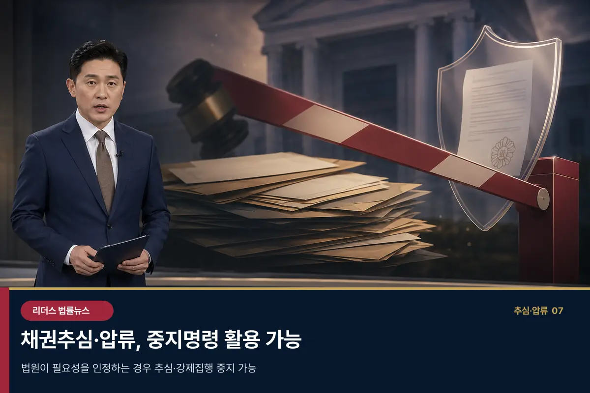 채권추심·압류, 중지명령 활용 가능